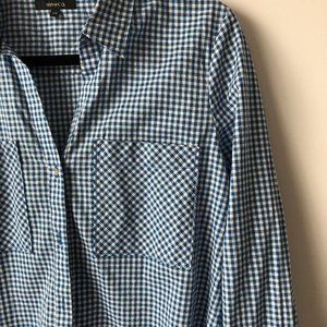 RW&CO. Plaid Blue & White Button Down Shirt